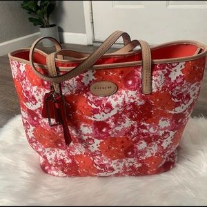 Coach Floral print tote/shoulder bag.